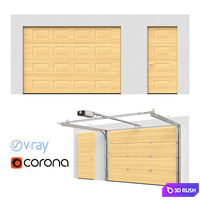 Hormann Sectional doors open / closed 3D Model Vray