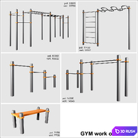GYM workout set-1 3D Model Vray