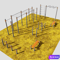 GYM workout set-1 3D Model Vray