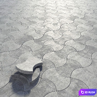 Paving stone 3D Model Vray