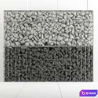 Gabion rock stone 3D Model Vray