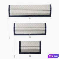 Set of straight Roman curtains TITOS 3D Model Vray