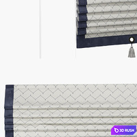 Set of straight Roman curtains TITOS 3D Model Vray