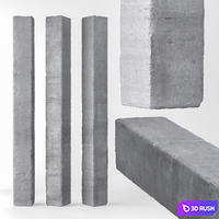 Concrete Column 3D Model Vray