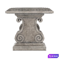 Stone Garden Bench 3D Model Vray, Corona