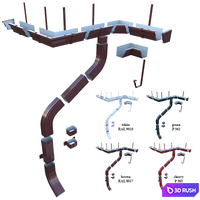 Rainwater system MP Modern 3D Model Corona