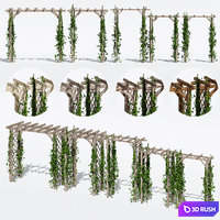 Garden arches one 3D Model Vray, Corona