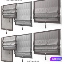 Roman blind 4 3D Model Vray