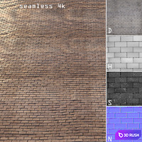 Material of paving slab 01 3D Model Vray