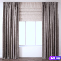 Curtain 3D Model Vray