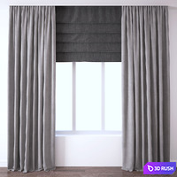 Curtain 3D Model Vray