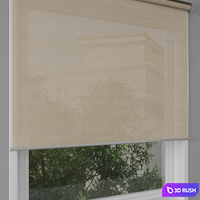 Roller blinds IKEA and window 3D Model Vray, Corona