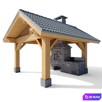 Barbecue 4 3D Model Vray, Corona
