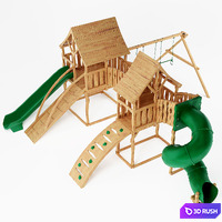 Majestic Double Swing Set 3D Model Corona