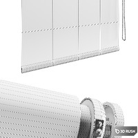 Roller blind in 8 colors 3D Model Vray, Corona