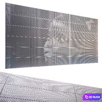 Perforated metal panel N5 3D Model Vray