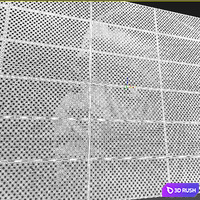 Perforated metal panel N5 3D Model Vray