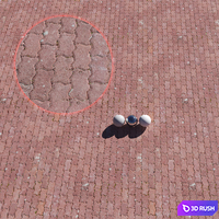 Sidewalk tile_1 3D Model Vray