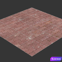 Sidewalk tile_1 3D Model Vray