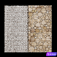 Wooden gabion 3D Model Corona