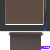 Roller blinds 3D Model Vray