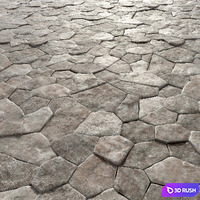 Old rock paving stones 3D Model Vray