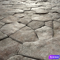 Old rock paving stones 3D Model Vray