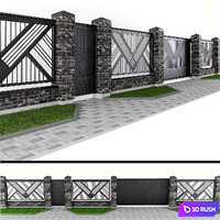 Fence 01 3D Model Vray
