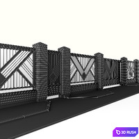 Fence 01 3D Model Vray