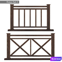 Fence Set 02 3D Model Vray, Corona