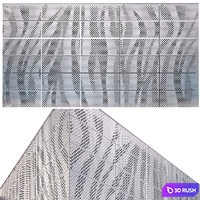 Perforated metal panel N9 3D Model Vray