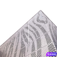 Perforated metal panel N9 3D Model Vray