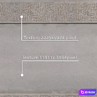 Sidewalk 6 3D Model Vray