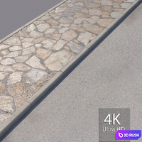 Sidewalk 9 3D Model Vray
