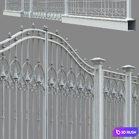 Forged fence 3D Model Vray