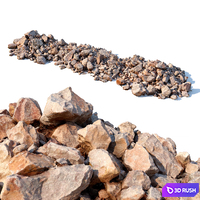 Stone beach (15 meters) 3D Model Vray