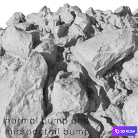 Stone beach (15 meters) 3D Model Vray