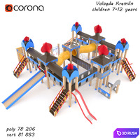 Game complex "Vologda Kremlin" 3D Model