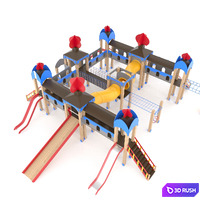 Game complex "Vologda Kremlin" 3D Model Corona