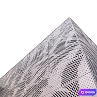 Perforated metal panel N14 3D Model Vray
