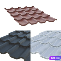 metal tile BUDMAT Ferrara 3D Model Corona