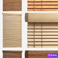 Wooden blinds 25mm, 2 options of width 90 and 180cm 3D Model Vray, Corona