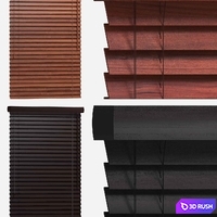 Wooden blinds 50mm, 2 options of width 90 and 180cm 3D Model Vray, Corona