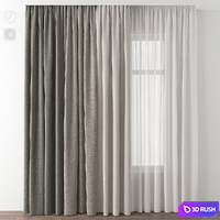Curtain 3D Model Vray, Corona
