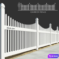 Garden fence 3D Model Vray