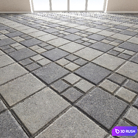 Pavement plate (Floor_014) 3D Model Vray