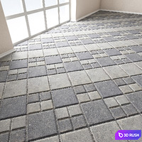 Pavement plate (Floor_014) 3D Model Vray