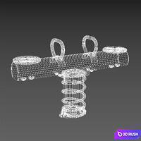 KOMPAN. Spring swing "double spring" 3D Model Corona
