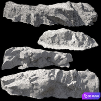 Rocks and cliff 3D Model Vray, Corona