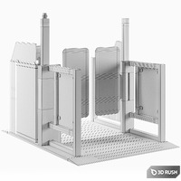 Security Gates / Turnstile 3D Model Vray, Corona